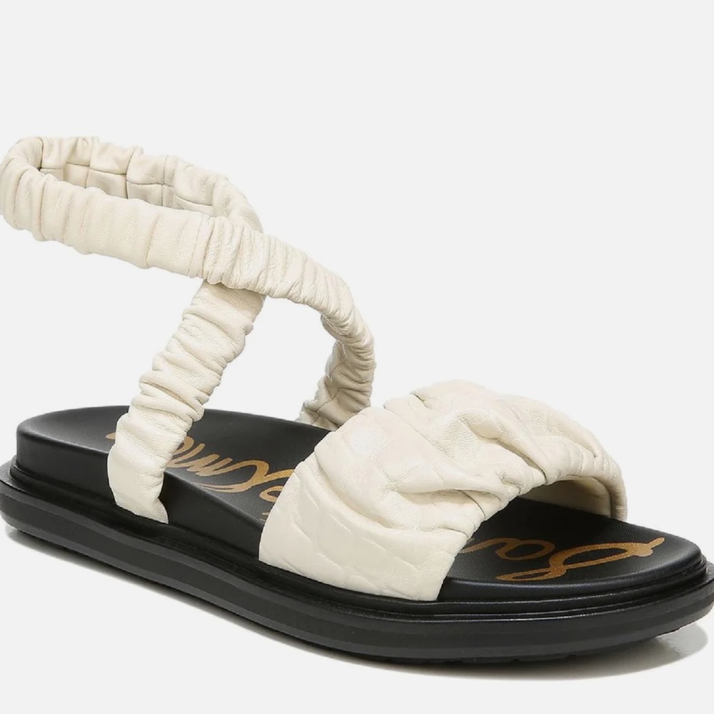 Sam Edelman Velma Womens Leather Slip On Flat Sandals